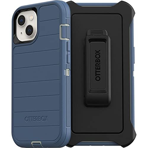 OtterBox Defender Series Screenless Edition Case for iPhone 13 with Holster Clip and Microbial Defense in Fort Blue