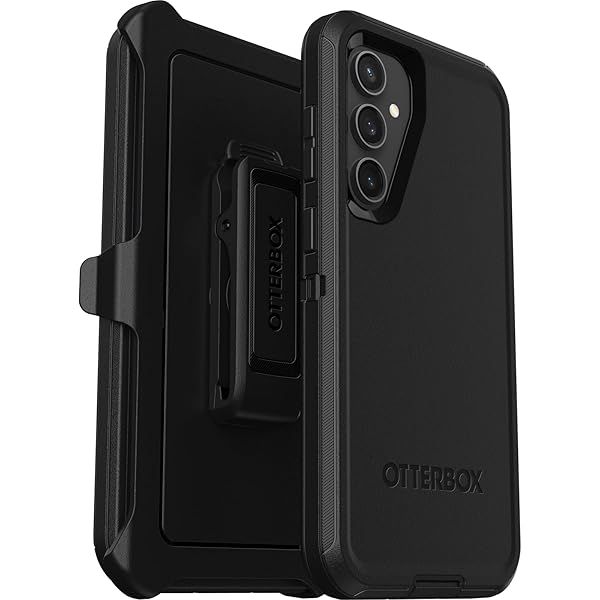 OtterBox Galaxy S23 FE Defender Series Case Black Rugged Durable with Port Protection and Holster Clip Kickstand