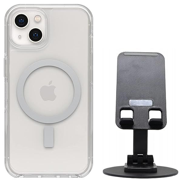 OtterBox Symmetry Case with MagSafe for iPhone 13 Clear with Desktop Stand Non Retail Packaging