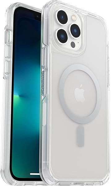 OtterBox Symmetry Series+ Clear Antimicrobial Case with MagSafe for iPhone 12/13 Pro Max