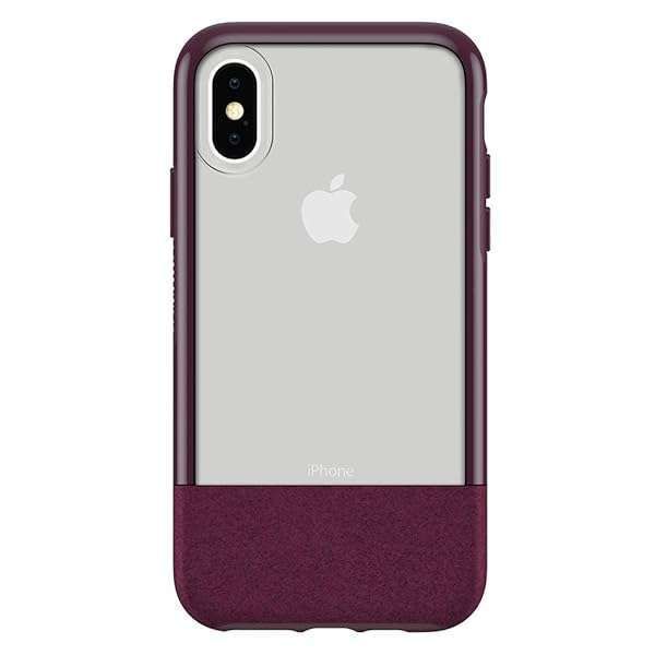 OtterBox Ultra-Slim iPhone X & XS Case - Clear Protective Case with Luxurious Felt Accent in Lucent Magenta