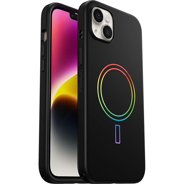 OtterBox iPhone 14 Plus Colorful Grip Case Prism Multicolour Snaps to MagSafe Ultra Sleek Raised Edges Protect Camera and Screen
