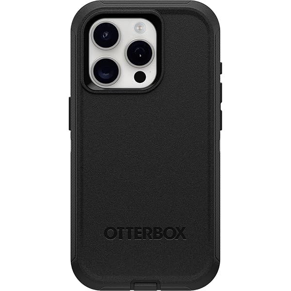 OtterBox iPhone 15 Pro Defender Series Case Black Rugged Durable with Port Protection and Holster Clip for Business Customers