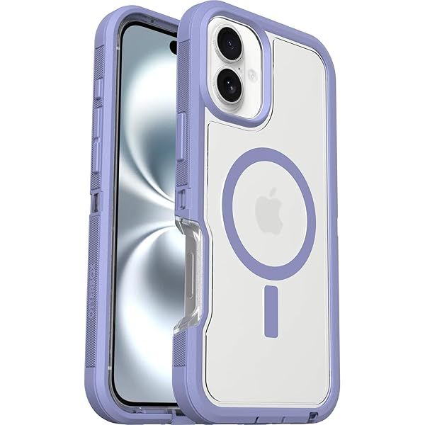 Otterbox Defender XT Clear Case for iPhone 16 Plus Lavender Haze Military Standard Protection