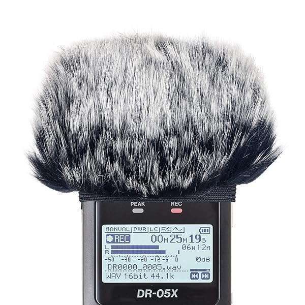 Outdoor Microphone Windscreen for Tascam DR-05X & DR-05 - Furry Cover by SUNMON