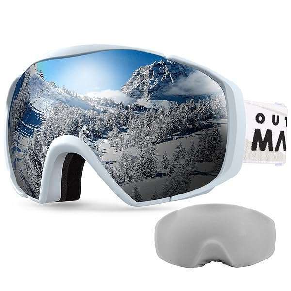 OutdoorMaster Ski Goggles for Youth: Anti-Fog, OTG Design & VLT 9.5% - Perfect for Snowboarding!
