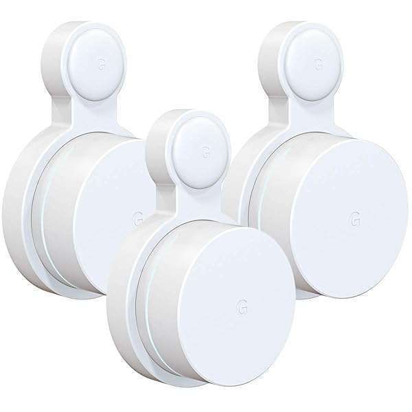 3-Pack Outlet Wall Mount for Google WiFi AC1200 - Space-Saving, Wire-Free Design for Easy Setup & Cord Management
