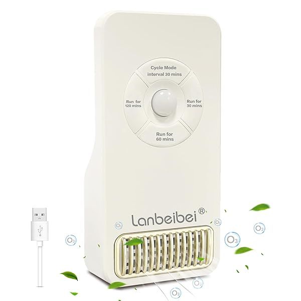 Ozone Air Purifier with Body Detection for Odor Elimination in Pet Rooms Toilets and Shoe Cabinets