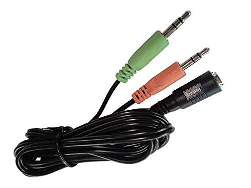PC Splitter 6FT for Astro A10/A40, Sennheiser & More - 3.5mm to Dual 3.5mm Gaming Headset Adapter