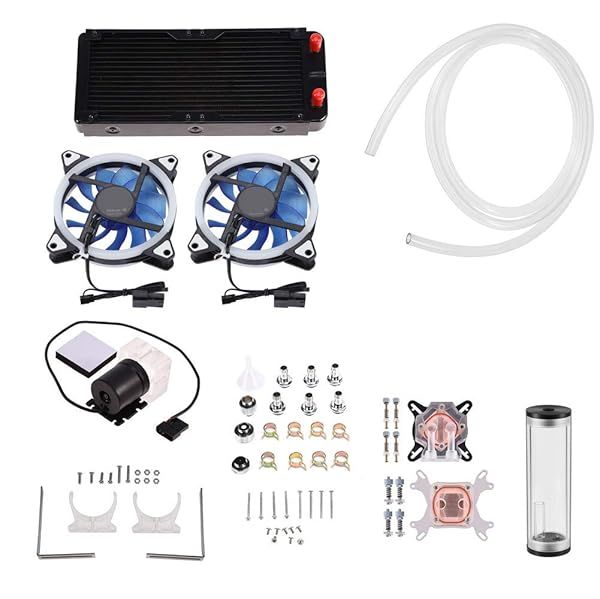 DIY PC Water Cooling Kit: CPU/GPU Block, 240mm Heat Sink, Pump & LED Fan for Ultimate Cooling Performance