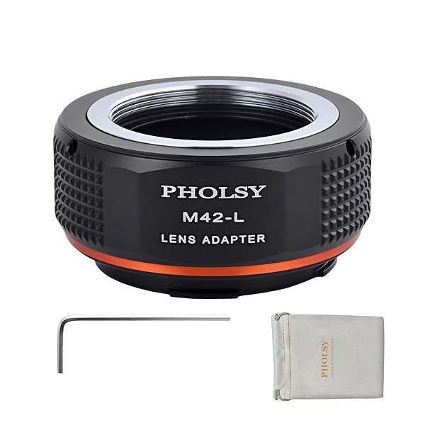 PHOLSY M42 to L Lens Mount Adapter for Leica SL2, CL, TL2, Lumix S5 & Sigma fp - Compatible 42mm Screw Mount