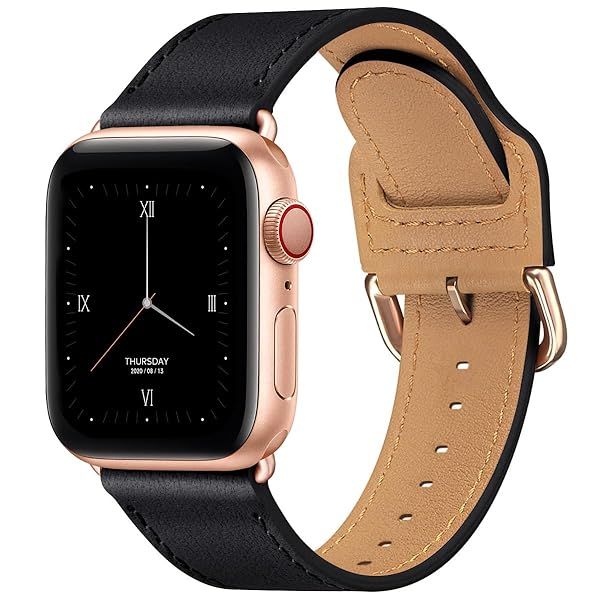 POWER PRIMACY Genuine Leather Bands for Apple Watch 49mm-42mm | Stylish Straps for Men & Women - Compatible with Series 3-10