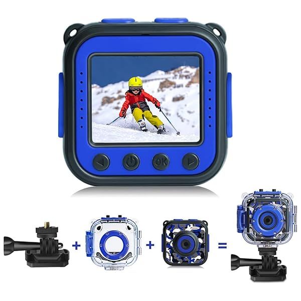 PROGRACE Kids Waterproof Camera - 1080 HD Action Video Toy for Boys | Perfect Birthday & Christmas Gift