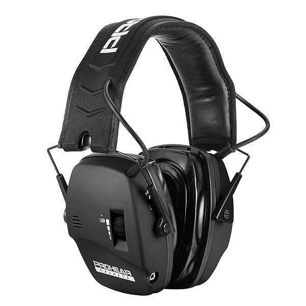 PROHEAR Digital Shooting Ear Protection Muffs with Gel Pads - NRR 23dB Low Profile Amplification for Gun Range & Hunting