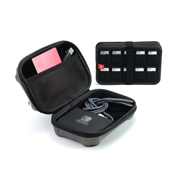 PROfezzion 100 Slots Shockproof Memory Card Case - Weather Resistant SD Holder for Nintendo Switch, PS Vita, CFexpress & More