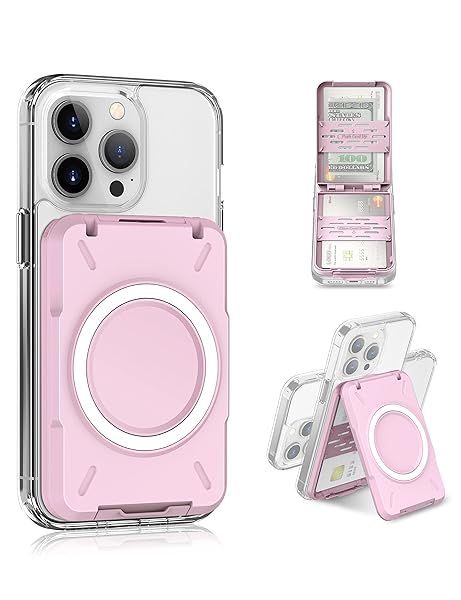 PROfezzion 2-in-1 MagSafe Wallet Stand: RFID Blocking Card Holder for iPhone 16, 15, 14, 13 Pro Max & Plus