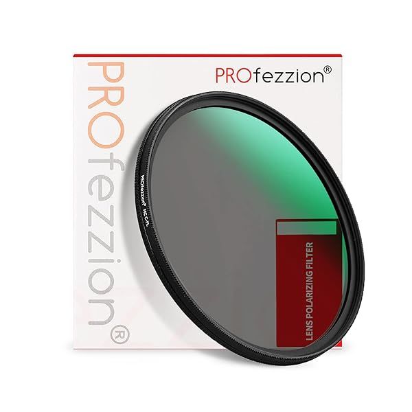 PROfezzion 72mm Circular Polarizer Filter for Nikon, Sony & Canon - Ultra Slim Multi-Coated CPL Lens Filter
