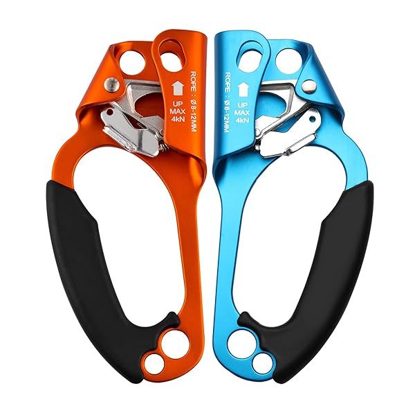 Paliston Climbing Hand Ascender for Rock Climbing & Arborists - Fits 8-12mm Rope (Right & Left)