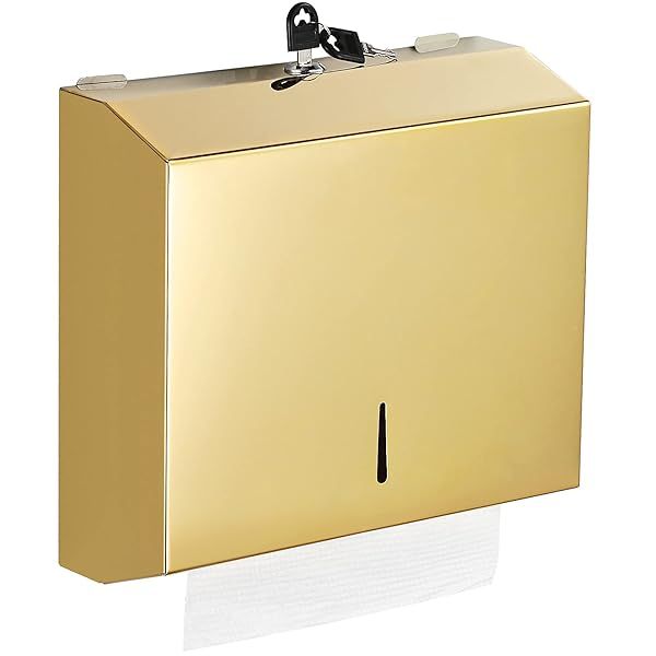 Commercial Wall-Mount Paper Towel Dispenser - C Fold & Multifold Stainless Steel Holder