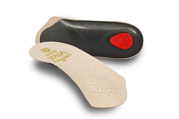 Pedag Viva Mini Leather Arch Support Inserts for Plantar Fasciitis Relief Handmade in Germany Low Profile Shoe Insoles for Women US 5 EU 35