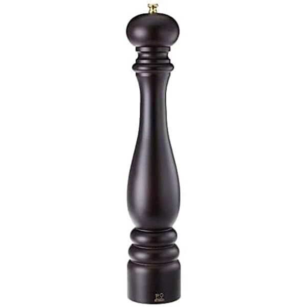 Peugeot Paris Manual Pepper Mill - Adjustable Beechwood Grinder in Chocolate Finish