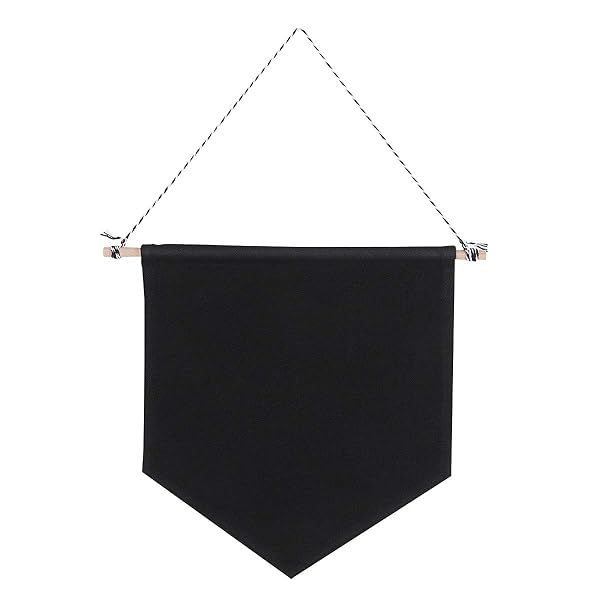 Stylish Black Enamel Lapel Badge Flag Canvas Wall Banner - Size M for Eye-Catching Displays