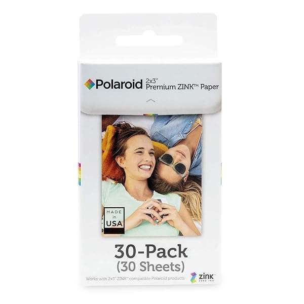 Polaroid 2x3 Premium Zink Photo Paper (30 Pack) for Mint & Snap Cameras - Instant Prints!