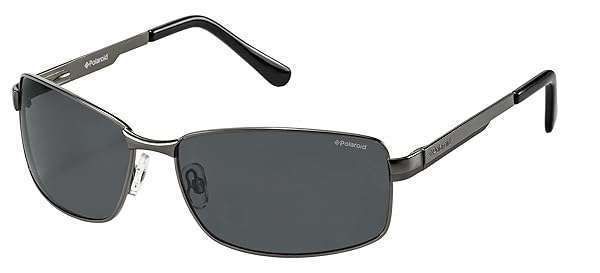 Shop Polaroid P4416/S Rectangular Sunglasses - Gunmetal & Gray Polarized, 63mm for Ultimate Style & UV Protection