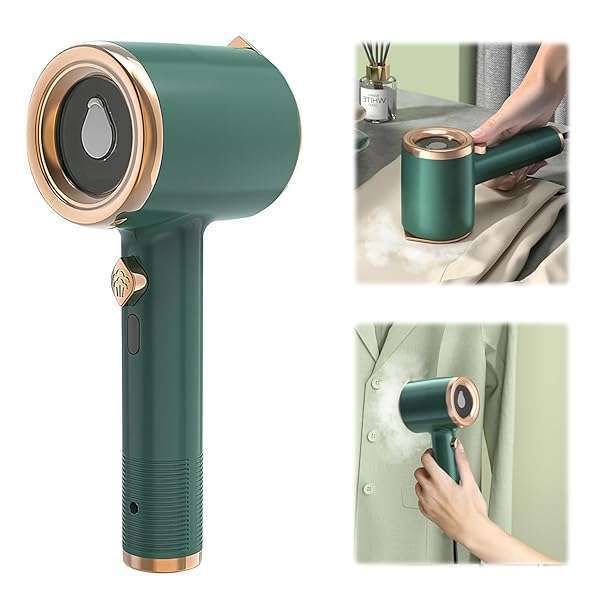 Portable Mini Ironing Machine: Fast Preheating Travel Steam Iron for Home & On-the-Go (Green)