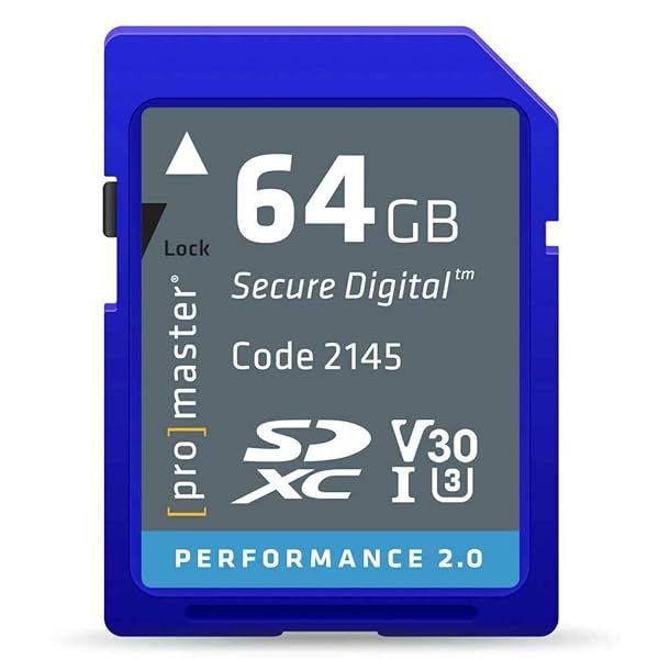 ProMaster SDXC 64GB Performance 2.0 Memory Card (Model 2145) - Fast, Reliable Storage for Your Devices