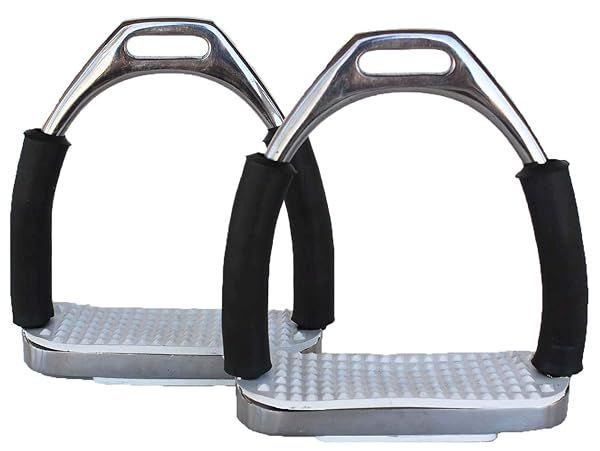 ProRider English Saddle Stirrups: Flex Fillis Irons & Double Jointed 51112SL for Ultimate Riding Comfort