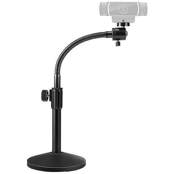 Puroma Goose-Neck Webcam Stand for Logitech C922, C930e, C920S & More - Upgraded Desktop Mount