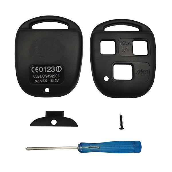 QIXIUBIA 3-Button Replacement Key Fob Case for Lexus GS, RX, IS, LS Models - Durable & Stylish