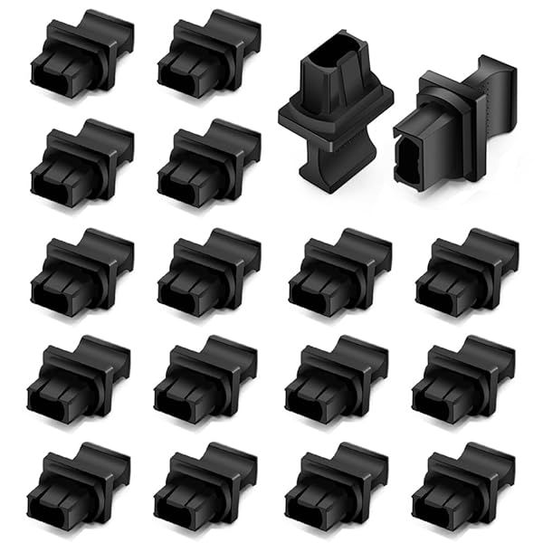 QSFP Dust Cover 40G 100G QSFP28 Fiber Optic Dust Caps Black Silicone 50pcs for MPO MTP Optical Module Port