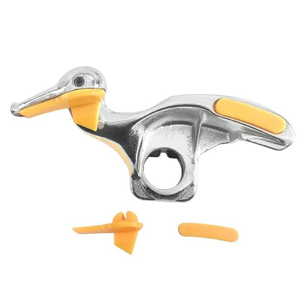 QWORK Tire Changer Tool with Rim Protectors - Durable Cast Steel Mount Demount Duck Head for Easy Tire Replacement