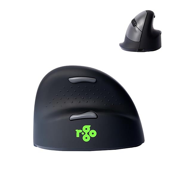 R-Go HE Break Wireless Ergonomic Mouse: Prevent Tennis Elbow & RSI - Silent Click for Windows/Mac/Linux