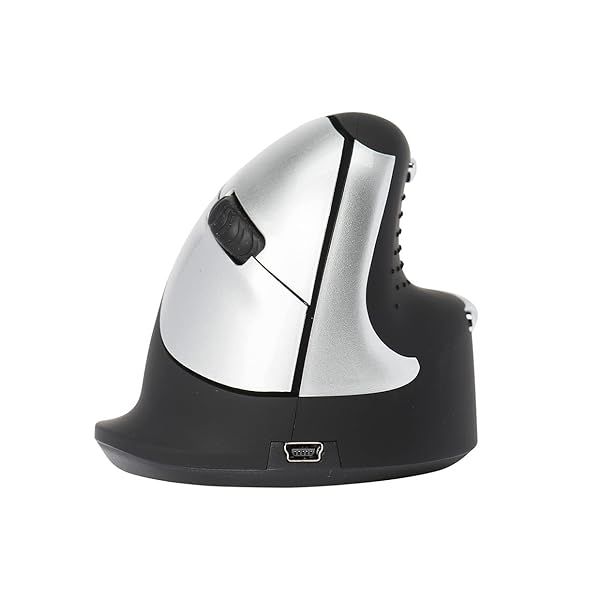 R-Go Tools Wireless Vertical Ergonomic Mouse for Right Hand - Medium Size, Black | Comfort & Precision