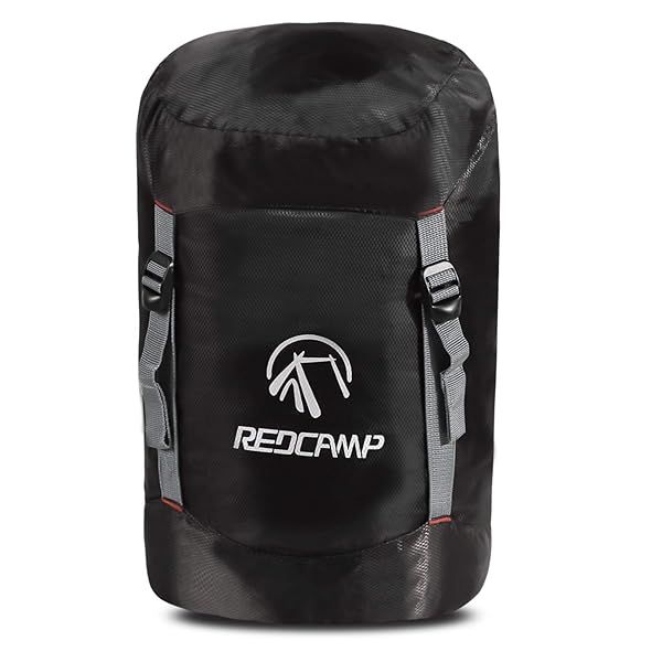 REDCAMP 17L Compression Stuff Sack Lightweight Sleeping Bag Ideal for Backpacking Hiking Camping Black