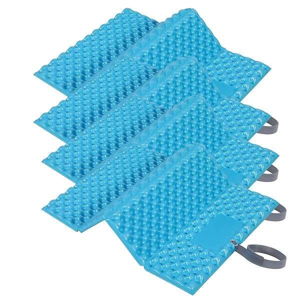REDCAMP Foam Hiking Seat Pad - Ultralight Foldable Camping Pad (4pcs) for Outdoor Comfort & Stadium Use - Blue