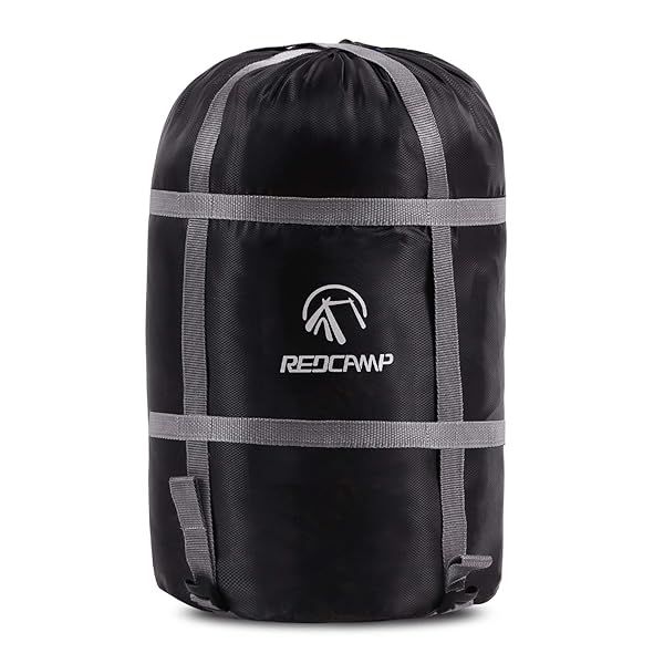 REDCAMP XXL Heavy Duty Sleeping Bag Stuff Sack Compression Sack for Backpacking and Camping Black