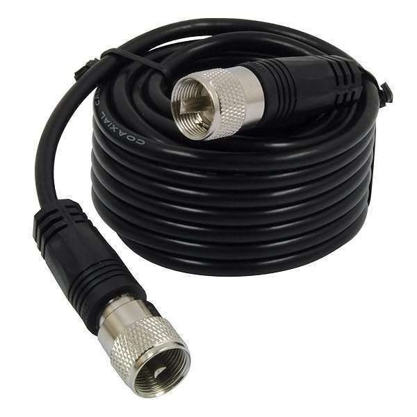 Buy RG-58A/U Coaxial Cable with Molded PL-259 Connectors - 18 Feet for Optimal Signal Quality