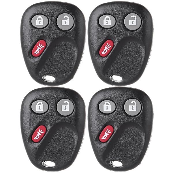 ROADFAR 4PCS Key Fob for Buick Rainier & Chevrolet Avalanche 1500 - Fits 2003-2006, 315MHz, LHJ011, 15132197