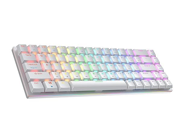 Ranked G65 Guardian 65% Ultra Slim Hot Swappable Mechanical Gaming Keyboard - RGB Backlit, Aluminum Frame for PC/Mac Gamers