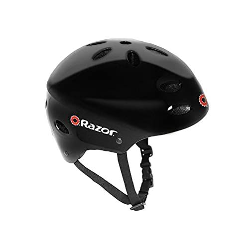 Razor V-17 Child Multi-Sport Helmet - Stylish Black Gloss for Safety & Comfort