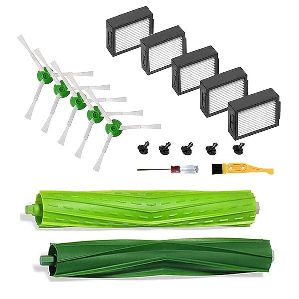 iRobot Roomba i7 i8 E Series Replacement Parts Rubber Roller Brush Side Brushes HEPA Filters Set
