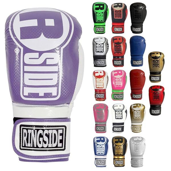 Ringside Unisex FTG1 Boxing Gloves - Purple/White L/XL for Adults | High-Quality Performance Gear