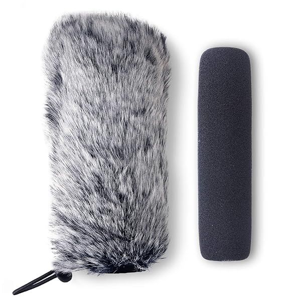 YOUSHARES Rode VideoMic Go Windscreen Deadcat and Foam Cover for Rode GO Mic Indoor Outdoor Microphone Wind Muff 2 Pack