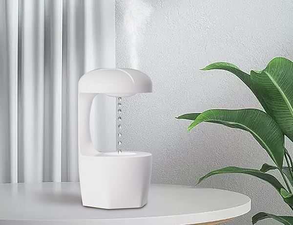 RooXchowla Anti Gravity Humidifier for Bedroom with Night Light High Capacity Silent Water Drop Design Ideal for Nursery and Living Room