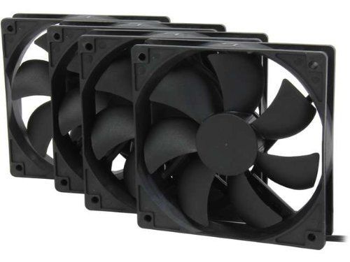 Rosewill 120mm Case Fan 4-Pack Ultra Quiet Long Life Sleeve Bearing Computer Cooling Fan ROCF-13001 Standard Case Fan