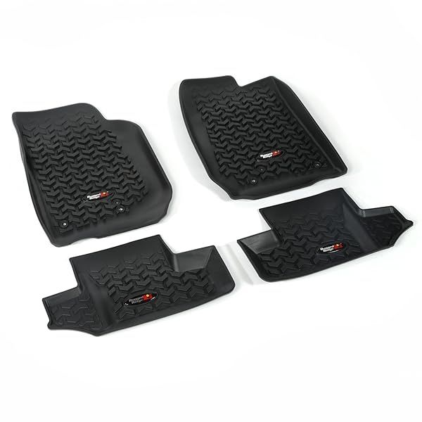 Rugged Ridge Floor Liner Set for Jeep Wrangler JK (2007-2018) | All-Terrain, 4-Piece, Black | Perfect Fit for 2-Door Models